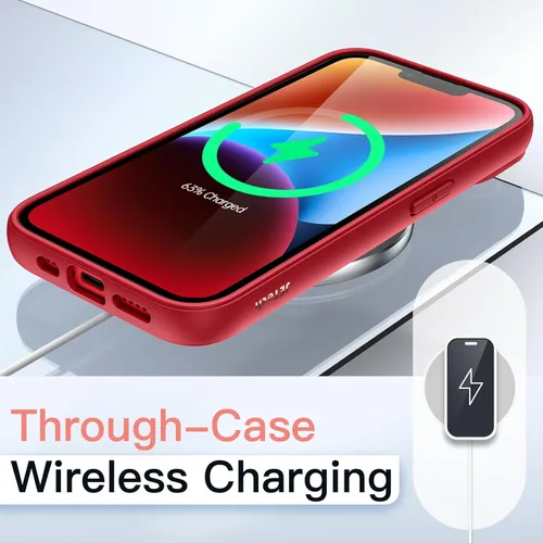 Miniatura 6 de JETech Funda para iPhone 14 Plus de 6.7 pulgadas, a prueba de golpes, marco de TPU mate de color sólido, parte trasera transparente antiarañazos