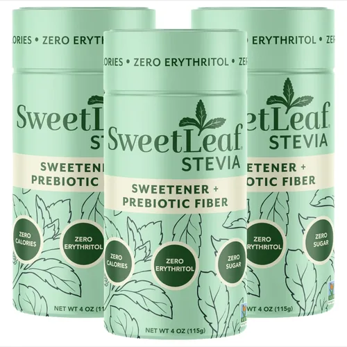 Miniatura 11 de SweetLeaf Tarro agitador de polvo de stevia, edulcorante cero calorías con extracto de hoja de stevia, sin aditivos edulcorantes artificiales, sin