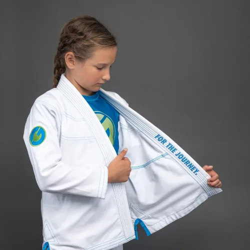 Miniatura 5 de Gold BJJ Jiu Jitsu Gi para niños, estilo Aeroweave y uniforme ligero