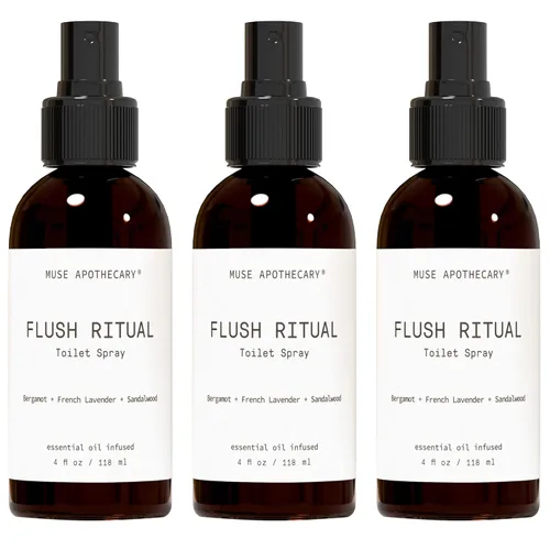 Miniatura 19 de Muse Apothecary Flush Ritual - Aerosol para inodoro aromático y refrescante, usar antes de ir, 2 onzas, infundido con aceites esenciales naturales