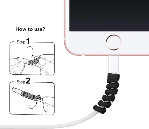 Miniatura 6 de Jetec 24 piezas protector de cable de carga, protector de cable flexible de silicona, protector de cable de mouse USB en espiral para auriculares