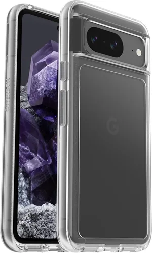 Miniatura 5 de OtterBox Funda transparente para Google Pixel 8 Symmetry Series - STARDUST (transparente/brillante), ultra elegante, compatible con carga