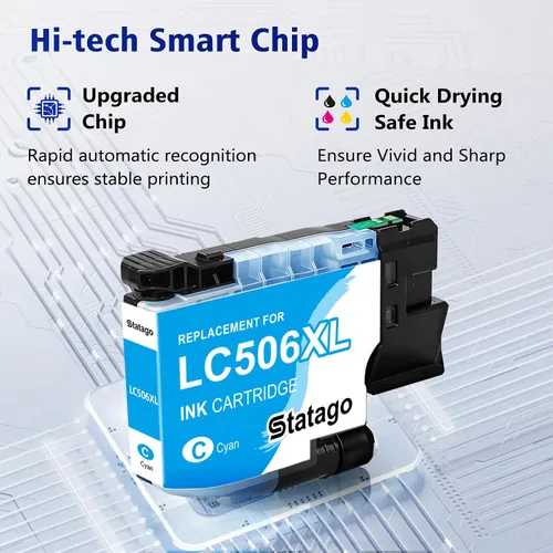 Miniatura 4 de LC506XL LC 506XL - Cartuchos de tinta compatibles con impresora Brother LC506 LC 506, funciona para impresora Brother MFC-J4355DW MFC-J4555DW
