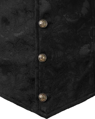 Miniatura 5 de VATPAVE - Steampunk - Chaleco para hombre, estilo victoriano y gótico.