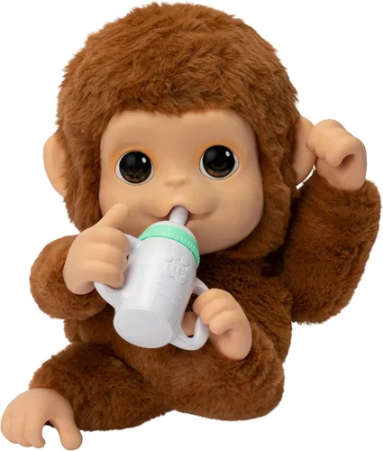Miniatura 4 de Little Live Pets My Baby Monkey "Mango" con biberón, juego de animales interactivos y suaves para niños de 4 años en adelante, más de 50 sonidos