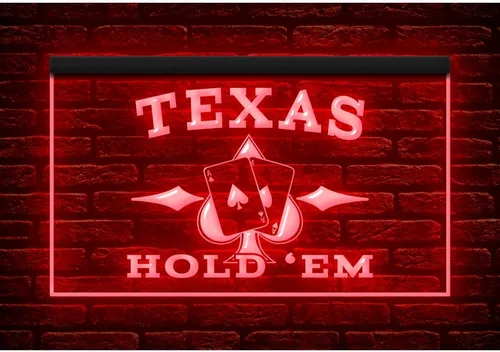 Miniatura 5 de 230097 Texas Hold'em Poker Casino Game Room Man Cave Display LED Light Letrero de neón (12 x 8 pulgadas, 16 colores por control remoto)