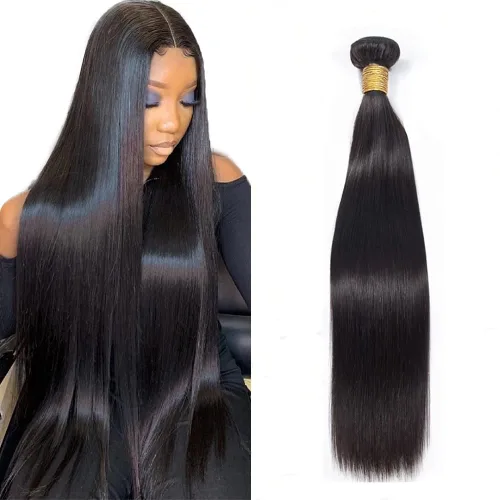 Miniatura 10 de 4 paquetes de cabello humano lacio brasileño de 14, 16, 18, 20 pulgadas, 100% sin procesar, virgen, lacio, paquetes de cabello humano