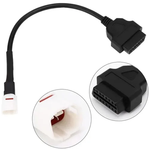 Miniatura 4 de GXARTS Cable de diagnóstico de 4 pines a OBD2 compatible con Yamaha FJR FZ09 FZ10 MT07 MT09 MT10 R1 R6 TMAX 530 XSR 700 900 XT1200ZE 4 pines OBDII