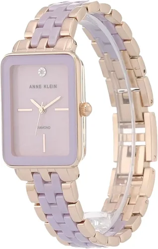 Miniatura 4 de Anne Klein Reloj de pulsera de cerámica con esfera de diamante genuino para mujer
