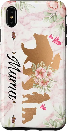 Miniatura 10 de iPhone 15 Plus Mama Bear & Cubs Design Phone Grip para mamá - Funda para 3 niños