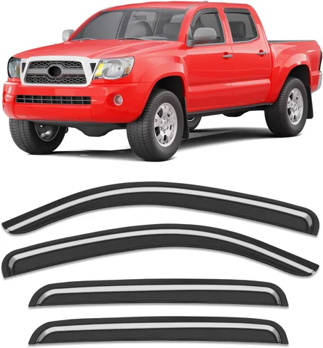 Miniatura 44 de Protectores de lluvia aptos para Dodge Ram 1500 2009-2024, Ram 2500 y 3500 2010-2025, deflectores de lluvia extragruesos para ventana, viseras