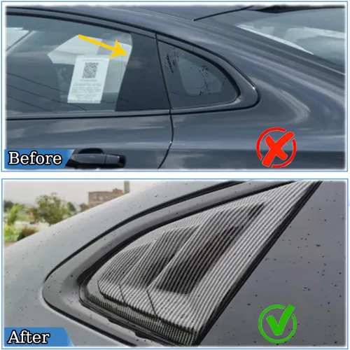 Miniatura 4 de MUXEE para Chevrolet Malibu 2016-2024 2 piezas Rejillas laterales traseras impresas para ventana, embellecedores de ventilación, persianas