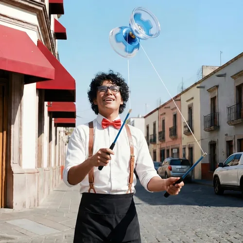 Miniatura 6 de Simgoing El juego de diábolo chino Yoyo incluye colorido yoyo chino con 2 palos de diábolo, 1 cuerda y 1 bolsa de red para diversión