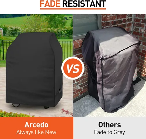 Miniatura 3 de Arcedo Cubierta pequeña para parrilla al aire libre de 32 pulgadas, resistente al agua, 2 quemadores, cubierta de barbacoa de gas, compatible
