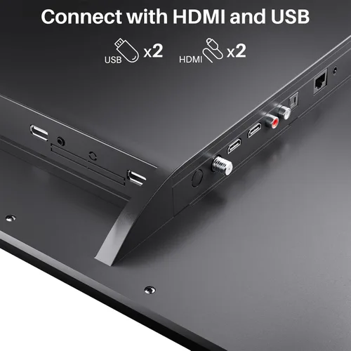 Miniatura 5 de SYLVOX Smart RV TV, televisores de 24 pulgadas con reproductor de DVD integrado, 12 voltios para autocaravana 1080P FHD, Google Smart aplicaciones