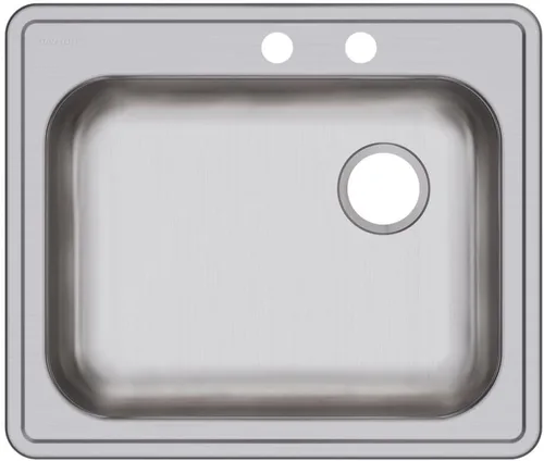 Miniatura 30 de Elkay GE12521 Dayton Fregadero de cocina empotrable de una sola cubeta de acero inoxidable de 25" - 1 orificio para grifo
