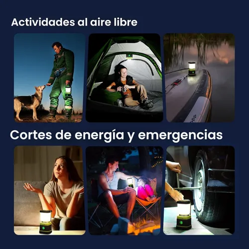Miniatura 8 de Linterna de camping Consciot LED con alimentación por batería, 1000 lúmenes, 4 modos de luz, linterna portátil para tienda IPX4 resistente al agua