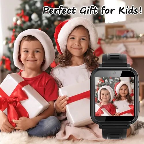 Miniatura 8 de Reloj inteligente para niños, reloj inteligente con 39 juegos, pantalla táctil HD, cámara de video, reproductor de música, podómetro, linterna