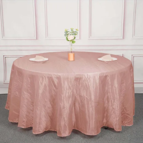 Miniatura 54 de Tableclothsfactory Mantel rectangular de tafetán arrugado de acordeón azul polvoriento, de 60 x 102 pulgadas, perfecto para ceremonias de boda