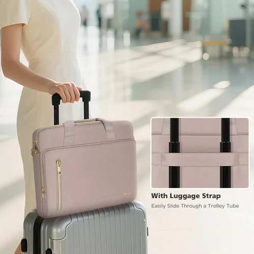 Miniatura 6 de KIZUNA - Funda para portátil de 12.5 pulgadas con bandolera, maletín de hombro para MacBook Air 13 M3 M2/MacBook Pro 14 M1 M2 Pro/13.3" Yoga Slim 7i