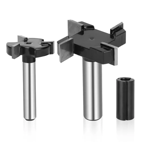 Brocas de enrutador de superficie de spoilboard CNC, vástago de 1/4 de pulgada, diámetro de corte de 1 pulgada, vástago de 1/2 pulgada, diámetro de