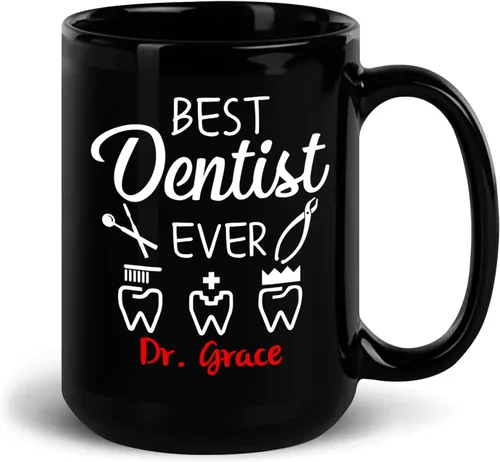 El mejor regalo para dentista, regalo personalizado para dentista, apreciación del dentista, taza de oficina dental, taza de odontología, regalo de