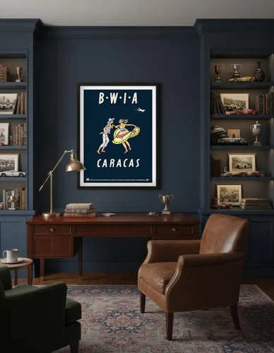 Miniatura 4 de Caracas Venezuela – British West Indies Airways BWIA (Bee-Wee) – Póster vintage de viaje por Dick Negus y Philip Sharland c.1950s – Impresión