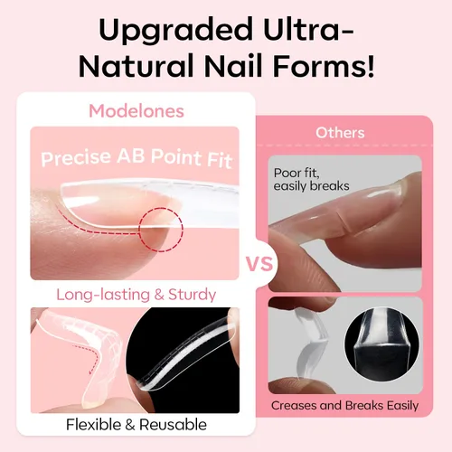 Miniatura 6 de Modelones Poly Gel Nail Kit 30 Colors with 8 W Nail Lamp Pink Yellow Golden Nude Nail Forms Slip Solution Builder Thickening Manicure Tools Polygel