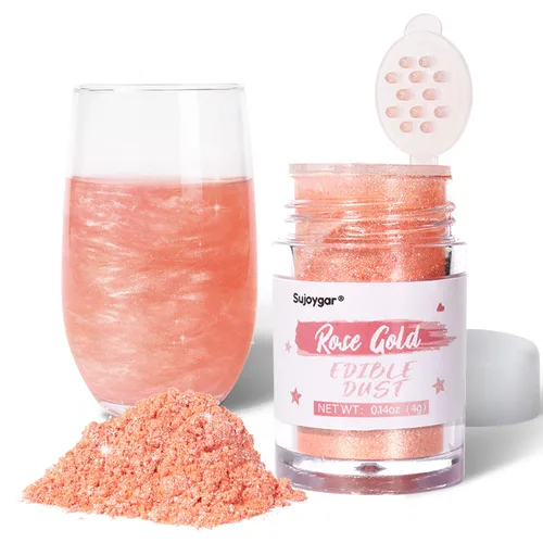 Miniatura 22 de Purpurina comestible oscura púrpura para cócteles, Sujoygar 4g Polvo de brillo comestible de grado alimenticio para Halloween, purpurina en polvo