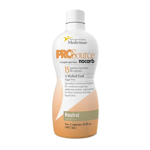 ProSource - Proteína líquida NoCarb, sabor neutro, botella de 30 onzas, 1/cada
