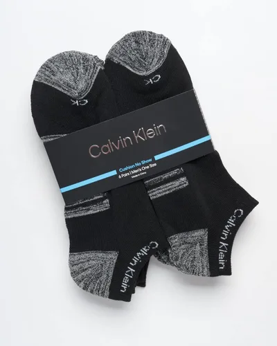 Miniatura 2 de Calvin Klein Calcetines para hombre, mezcla de algodón, acolchados, sin talla, forro de calcetines atléticos (6 unidades)