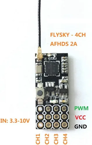 Miniatura 3 de FS2A-4CH AFHDS 2A Mini Receptor Compatible PWM Salida para Flysky i6 i6X i6S Controlador