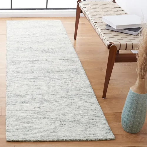 Miniatura 12 de SAFAVIEH Metro Collection - Alfombra decorativa de 2 x 3 pies, azul y marfil, diseño transicional, ideal para áreas de alto tráfico en pasillo, baño