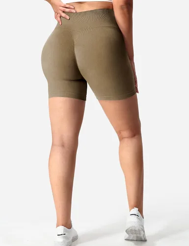 Miniatura 2 de YEOREO Women Seamless Scrunch Workout Shorts High Waisted Intensify Running Gym Yoga Workout