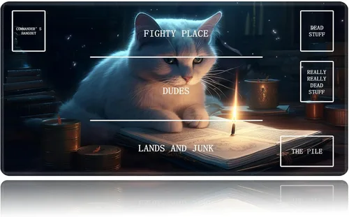 Miniatura 20 de Tapete de juego de cartas de dragón, tapete de juego MTG y alfombrilla de mouse de 24 x 14 pulgadas, tapete de juego con borde cosido para Magic The