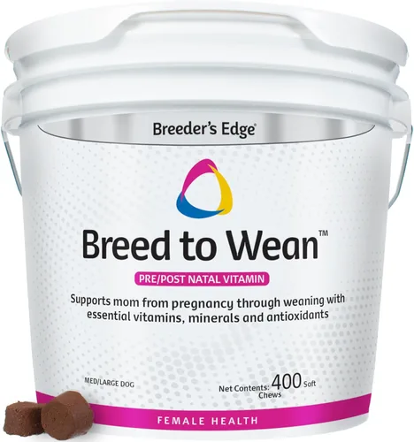 Miniatura 10 de Breeder's Edge Breed to Wean, Multivitamínico prenatal y posnatal para perros y gatos, apoya a las madres embarazadas y lactantes, suplemento