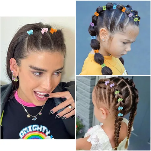 Miniatura 6 de Sublaga Pinzas para el cabello para mujeres y niñas, 72 pinzas para el cabello, patrón de flores, resina, duraderas, unisex, 0.7 x 0.7 x 0.6 in, 72
