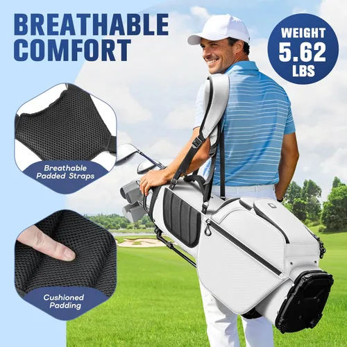 Miniatura 7 de Bolsa de pie, ligera, ideal para llevar o empujar el carrito Blanco