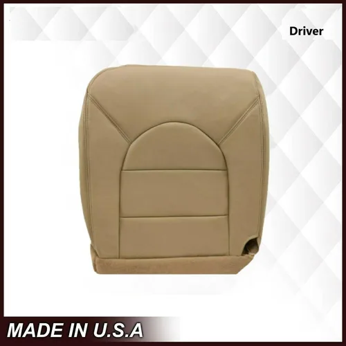 Miniatura 2 de Compatible con 2000 Ford F250 F350 F450 Lariat Super Duty Funda de asiento de cuero genuino de repuesto en color marrón pergamino medio
