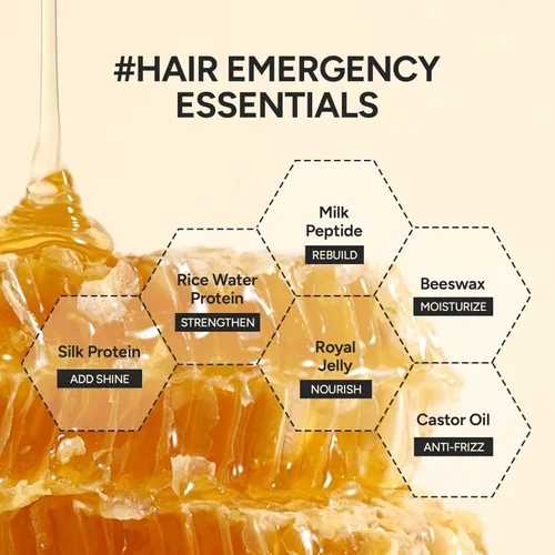 Miniatura 5 de Paquete doble coreano para cabello liso y brillante, tratamiento acondicionador profundo con proteína de arroz, extracto de seda y miel, fórmula