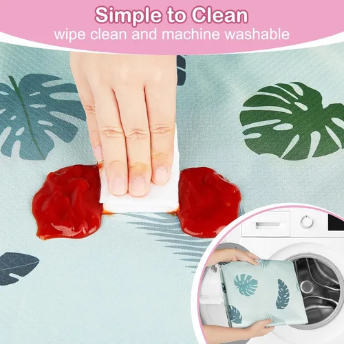 Miniatura 5 de Basumee Alfombrilla de salpicaduras para silla de bebé, impermeable, tapete de juego para debajo de la silla alta, tapete para atrapar alimentos