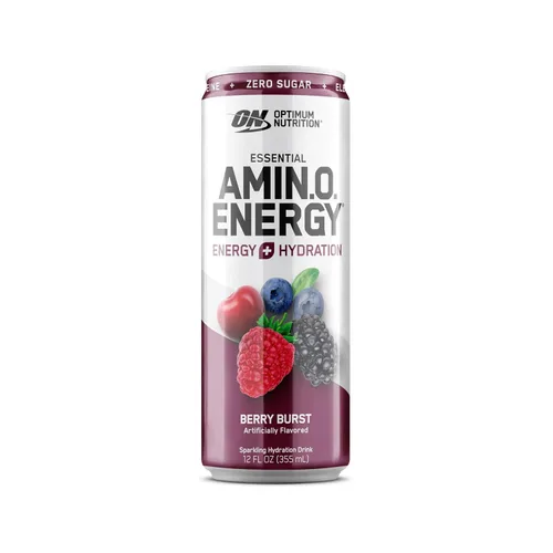Miniatura 8 de Optimum Nutrition Amino Energy - Bebida de hidratación espumosa, electrolitos, cafeína, aminoácidos, BCAAs, sin azúcar, explosión de bayas, 12 onzas