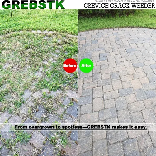 Miniatura 5 de GREBSTK - Herramienta de jardinería manual de acero inoxidable para grietas L-shaped blade, razor-sharp hardened, rust-resistant, comfortable