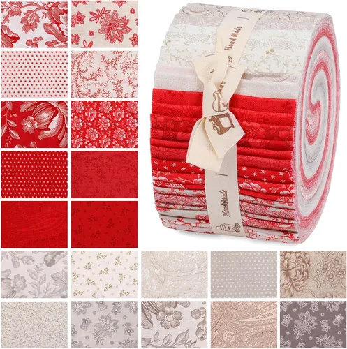Miniatura 9 de Jelly Rolls de 40 piezas, tiras de tela para acolchar, tela para patchwork, tela de algodón acolchado, patchwork para manualidades