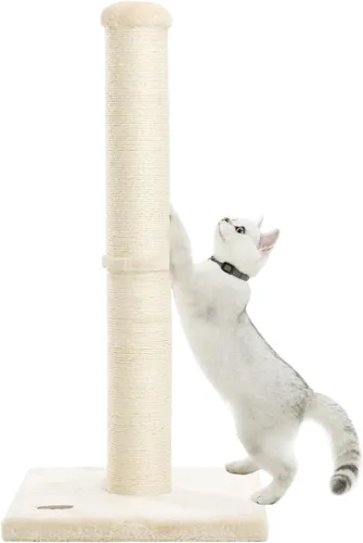 Miniatura 8 de Karolpar Poste rascador para gatos de 34 pulgadas con cuerda de sisal natural, 4.3 pulgadas de diámetro grande, árbol rascador para gatos de Beige