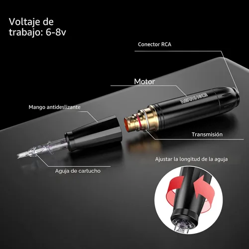 Miniatura 2 de Kit de Pistola de Tatuaje Cartucho Kit de Máquina de Tatuaje Kit de Tatuaje Kit de Pluma de Tatuaje para Principiantes Pluma de Tatuaje Rotativa