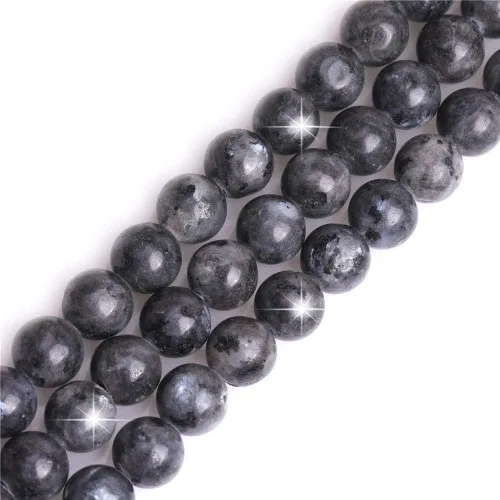 Miniatura 83 de GEM-Inside - Cuentas redondas de ágata de ónix azul claro natural de 0.394 pulgadas (0.394 in) con agujero grande para hacer joyas, suministros