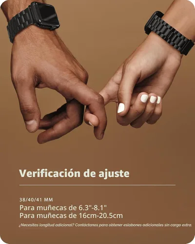 Miniatura 5 de Fullmosa Banda de Metal Compatible con Correas de Apple Watch de 1.61, 1.58, 1.5, 1.81, 1.93, 1.77, 1.73, 1.65 pulgadas, Correa iWatch con Estuche