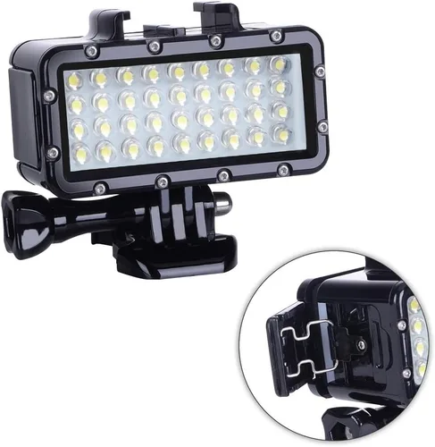 Miniatura 5 de Suptig Luz de buceo de alta potencia regulable impermeable LED luz de vídeo relleno luz nocturna buceo subacuático luz impermeable 147 pies