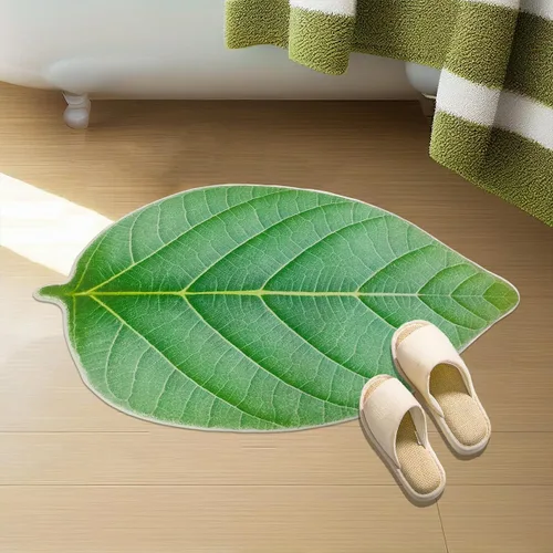 Miniatura 2 de Alfombra de baño verde bonita alfombra de baño antideslizante para baño, alfombra de baño esponjosa para plantas, alfombra verde menta moderna